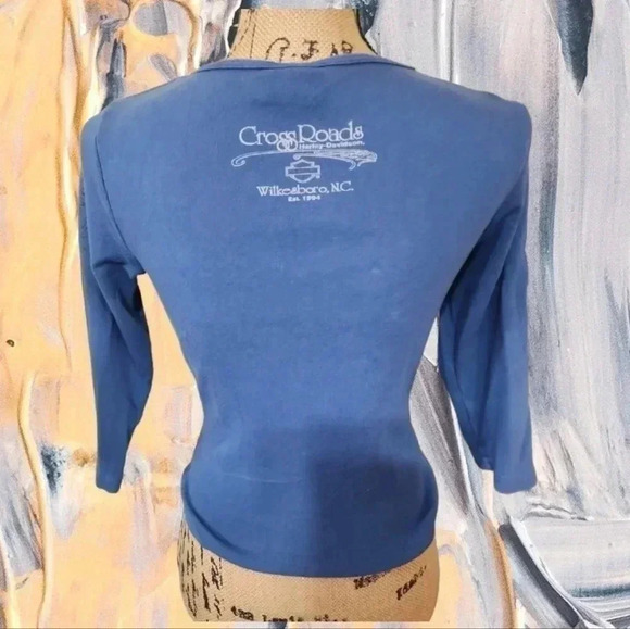 HARLEY Davidson Vintage Women's long sleeve tee. Size Medium - Picture 4 of 7